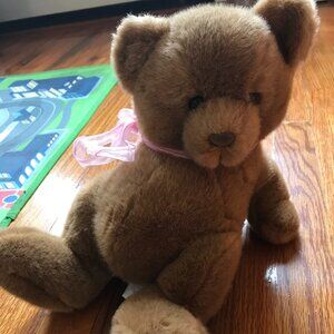 Ikea Brown Teddy Bear Lounging Laying Down Plush Soft Toy Stuffed Animal 12"